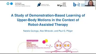 RO-MAN 2023 Talk: Demonstration-Based Learning of Upper-Body Motions for Robot-Assisted Therapy