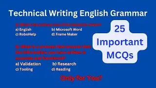 Technical Writing English Grammar MCQs for Competitive Exams