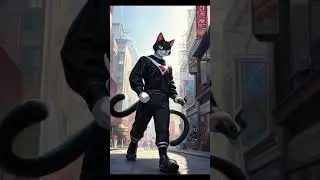 A cat with the character of a hero 