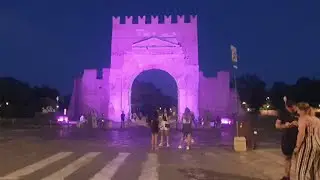 Вечерний Римини, прогулка по античному городу. Rimini - walk through the ancient city