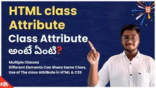 HTML Class Attribute in Telugu Html Tutorial, How to use Class Attribute in HTML 