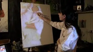 How to work with a projector, technical methods in painting, copying E. Degas, part 1, Fania Sakh...