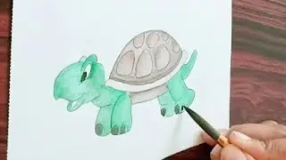 Turtle painting | How to Draw a Turtle - Step by Step #painting #watercolor #watercolorpainting #art