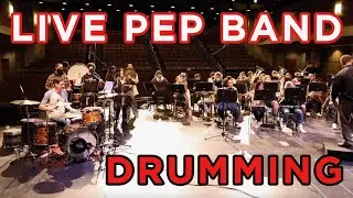 Live Drumming! Pep Band Tunes with a High School Band!