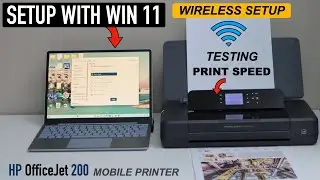 HP OfficeJet 200 Printer Setup With Windows 11, Wireless Setup, Testing Print Speed With Demo Page !
