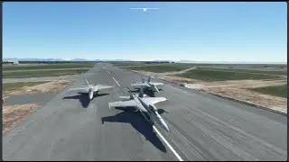 Multiplayer mayhem ! formation flight attempt in f18s MSFS2020