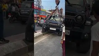 Thar Stuck on Divider Rescue 🤬| #shorts #rescue