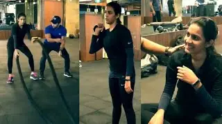 Niharika konidela gym workout video
