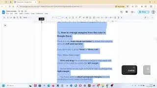 How to change margins using the ruler in Google Docs