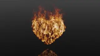 Heart fire burn combastion circle animation