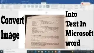 How to Convert Image into Text in Microsoft Word  Easy to convert Picture in MS word
