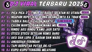 DJ TIKTOK TERBARU 2025🎵DJ PICA PICA 2 - TIMUR KE BARAT SELATAN KE UTARA🎵DJ TABOLA BALE X CALON MANTU