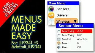 Menu library for touch screens or buttons - ILI9341 displays