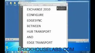 Exchange 2010 EdgeSync Edge Transport Subscription