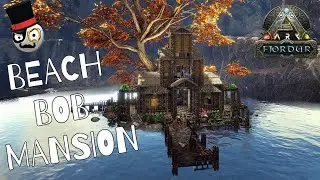 Ark - Large House and Dino pen Build - Beach Bob Mansion (Speed Build)