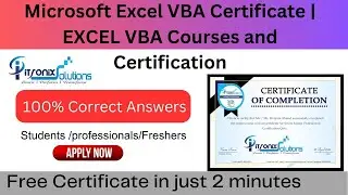 Microsoft Excel VBA Certificate (Maryam Skills Academy)
