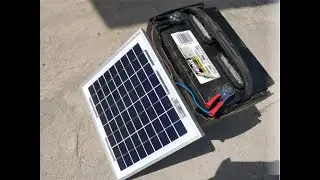 Solar panel for a 12-volt car. Measuring the current.