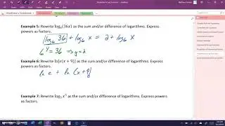 Rewriting Log Expressions - Examples 5-9