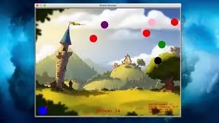 Easy game with a cannon shooting balloons and simple gravity simulation in Python 3 and Turtle.
