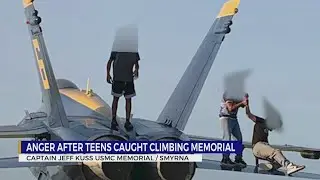 Community members angry after teens caught climbing memorial in Smyrna