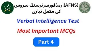 AFNS Test Preparation 2024 | Verbal Intelligence Test Part 4 | AFNS Guideline