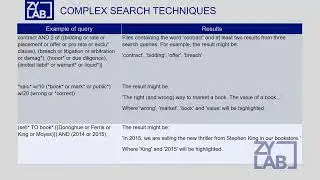 IPRO | ZyLab - Complex Search