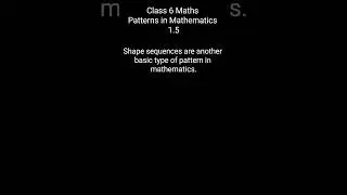 #shorts Class 6 Shape sequences type/ Patterns in Mathematics #maths #ganitaprakash