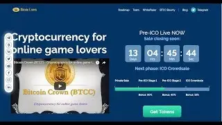 Bitcoin Crown Cryptocurrency for online game lovers Early bird 40% Pre ICO Bonus