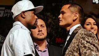 Floyd Mayweather and Marcos Maidana keep their staredown brief at final presser