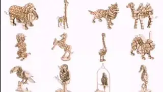 #Robotime 20 #Kinds #Laser #Cutting #Wooden Diy 3D #Puzzle #Game #Gift for #Children #Kid #Friend