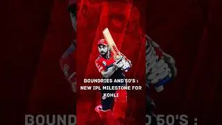 Boundaries and 50's: New IPL milestone for Kohli #ipl #viratkohli