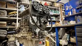 Volvo 850 timing belt installation - engine assembly instructions #4.