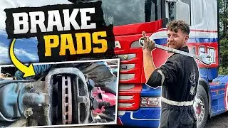 Changing Brake Pads on Scania Truck