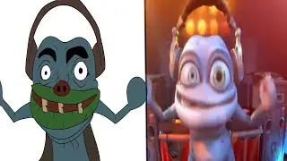 funny crazy frog dj- funny drawing meme