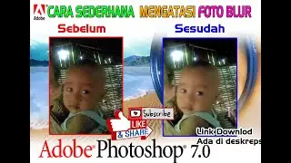 🔴Mengatasi foto blur di photoshop 7