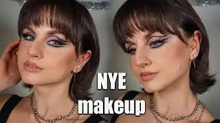 NYE sparkly silver makeup tutorial
