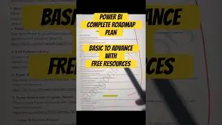 POWER BI ROADMAP WITH FREE RESOURCES 