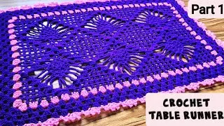 crochet table runner PART 1 / table centerpiece crochet tutorial/ thalposh / tablemat / thalicover