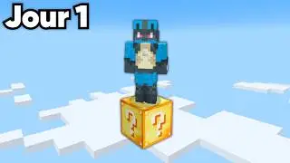 100 Days on a LUCKY BLOCK in Minecraft..