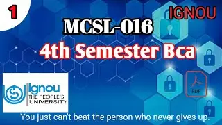 mcsl 016 solved assignment 2021-22 | Bca 4th semester || IGNOU|| #solvedassignmentignou202122