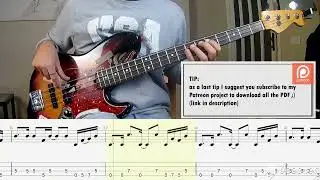 Blurry - Puddle of Mudd BASS COVER + PLAY ALONG TAB + SCORE PDF