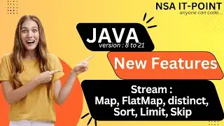 Java Stream API  | Map | FlatMap |  Distint | Skip | Limit | Sort | Live Example | Java New Features