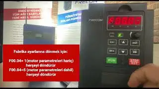 Frecon Sürücülerinde Fabrika Ayarlarına Nasıl Dönülür ? #frecon  #solarsystem