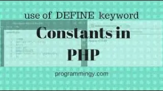 Constants in php : Php tutorial