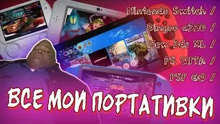 All my portables: Dingoo A320 / PSP Go / PS Vita / New 3DS XL / Nintendo Switch