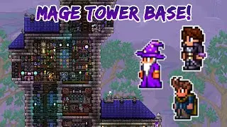 Mage Tower Base Build Timelapse! | Magnus the Mage | Terraria Calamity Mod Death Mode Playthrough