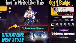 How To Write FreeFire Signature Colourful With V Badge | DG Zohaib | Demolish Gaming
