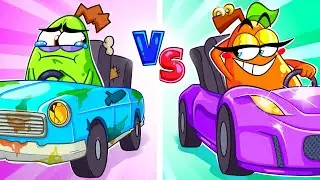 Piro vs Lisa: Rainbow vs Black Challenge 🚗🏁 Broke VS Rich VS Giga Rich