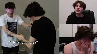 Nick gets unknown tattoos blindfolded + spelling test with matt and chris