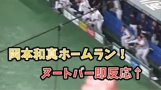 【侍ジャパン ベンチ】岡本和真のホームランに真っ先に反応するヌートバーなど喜ぶジャパン【WBC日本 対イタリア2023年3月16日】
